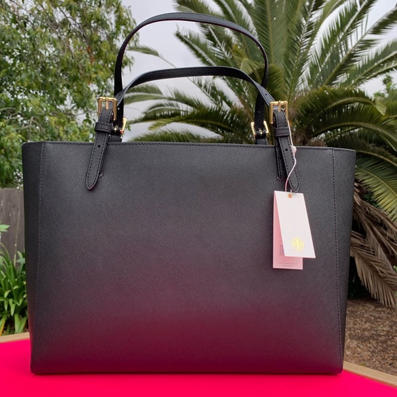 Tory Burch Large Emerson Buckle Leather Tote - Picture 2 of 8